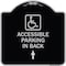 Signmission W/ NY Approved Isa Accessible Parking on Up Arrow Heavy-Gauge Alum Sign, 18" x 18", BS-1818-22697 A-DES-BS-1818-22697 - alternate 1